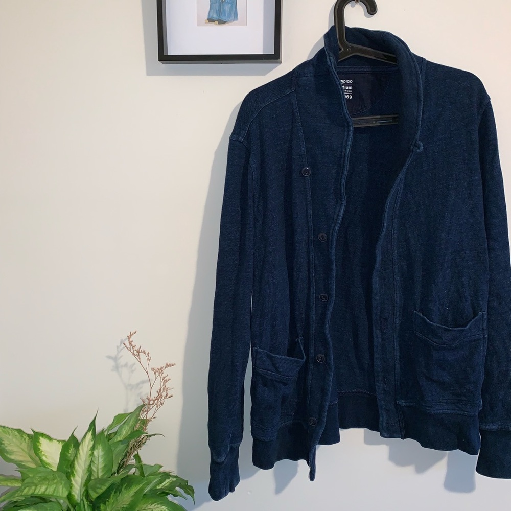 Blue cardigan
